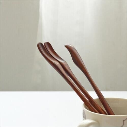 10PCSlot 20.5x1.5cm unique style Phoebe stirring spoons long handle wooden spoons coffee spoon wholesale stirring spoons