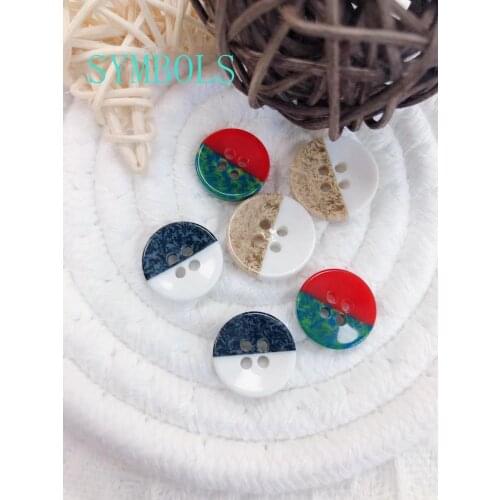 12.5MM-18MM Flat Resin Shirt Buttons With Letters For Clothing Tops Outwear Decorative Sewing Handmade DIY Accessories Wholesale