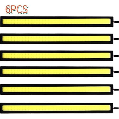 6 pieces/set Super Bright 17CM LED Fog Bulb Car DRL LED Strips Daytime Running Light bar 12V Auto Interior Styling Lamp for car