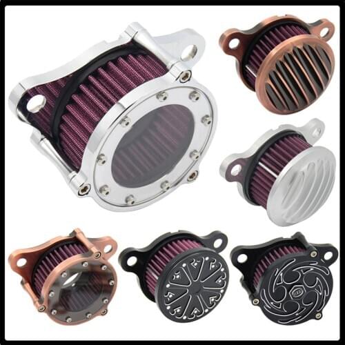 CNC Bronze Air Filter Motorcycle Intake Filter System Kit Air Cleaner For Harley Sportster XL883 XL1200 1991 1992 1993-2016 2015