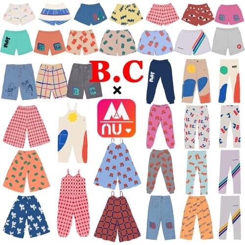 2021 Spring Summer Kids Original Label BOBO BC Jogging Pants Leggings Jersey Shorts Denim Terry Bermuda Woven Culotte Trousers