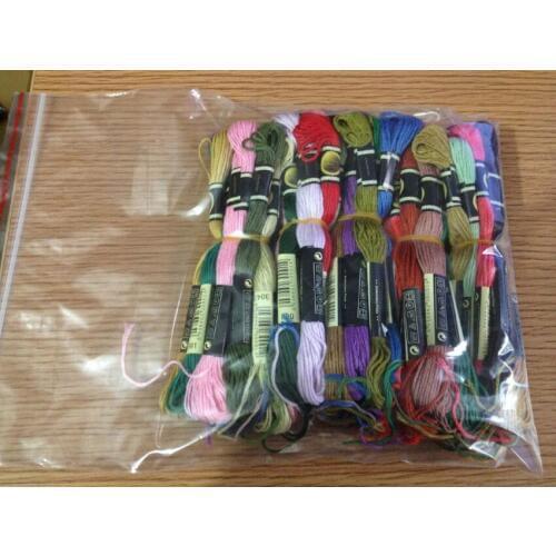 Two labels hot selling 30pcs Cross Stitch Cotton Embroidery Thread Floss Sewing Skeins Craft Dofferent Colors ZYX