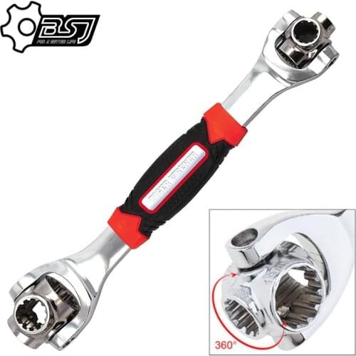 48-in-1 Tiger Wrench Hand Tools Socket Works with Spline Bolts Torx 360 Degree 6-Point Universial Furniture Car Repair Spanner