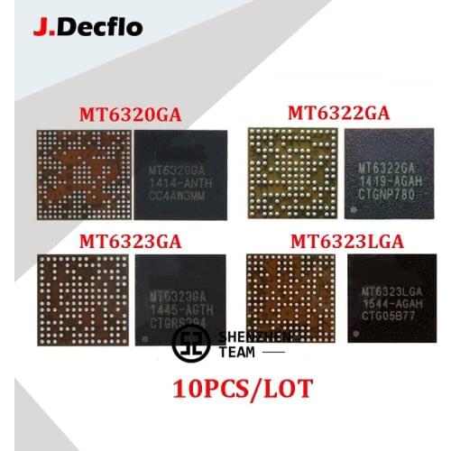 JDecflo 10PCS PMIC 100% New MT6320GA MT6322GA MT6323GA MT6323LGA MT6325V MT6329A MT6329BA Power Supply Integrated Circuits BGA
