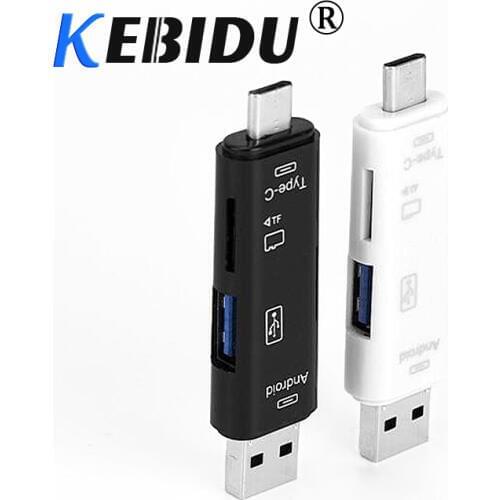 Kebidu Type C Micro USB USB OTG Card Reader High-speed 5 In 1 Universal OTG TF/SD For Phone For Mac10 Win7/8/xp/vista