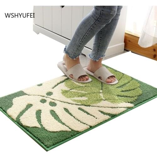Light luxury home forest jacquard floor mats home bathroom porch bedside bedroom kitchen non-slip mat absorbent carpet