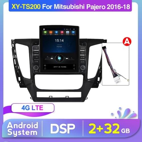 Tesla style BIG Screen Car radio multimedia player For Mitsubishi Pajero Sport 3 2016 2017 2018 GPS Autoradio stereo 32G ROM