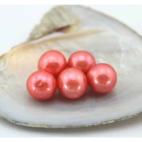 Charming! 5Pcs/Lot Edison Round Pearls Beads 9-12 mm Big Large Round Pearls High Luster Jewelry Making Birthday Gifts EE088