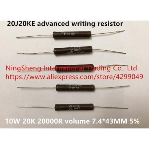 Original new 100% 20J20KE advanced writing resistor 10W 20K 20000R volume 7.4*43MM 5% (Inductor)