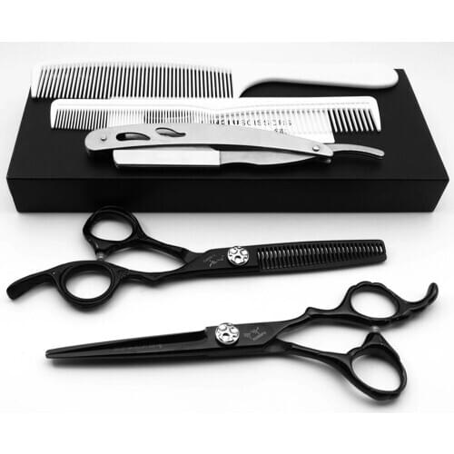 Professional Haircut And Hairdressing Scissors Flat Cut No Trace Tooth Scissors Tool Set Salon Haircut And Hairdressing Scissors