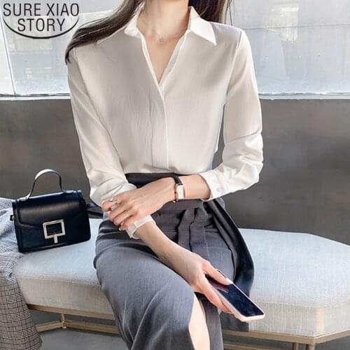 Vintage Long Sleeve Shirts Women Plus Size Clothing Office Lady Elegant Chiffon Blouse Women Tops Turn Down Collar Blusas 13138