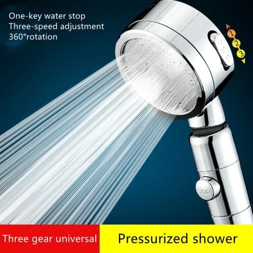 High Pressure Water Saving Spray Shower Head 360 Rotated Rainfall Shower Head Bathroom Hand-Held Pressurized Massage Shower Head
