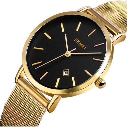 SKMEI Brand Luxury Women Quartz Watch Sport Stainless Steel Time Clock Male Simple Waterproof Wristwatch Relogio Masculino
