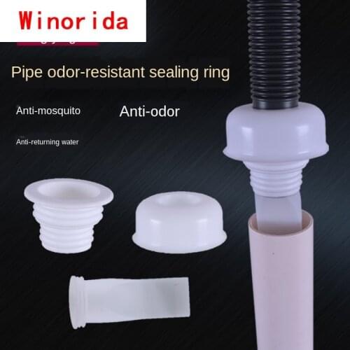 Bathroom Kitchen Drain Pipe Deodorant Sealing Ring Plug Washing Machine Drain Pipe Drain Drain Silicone Deodorant Core