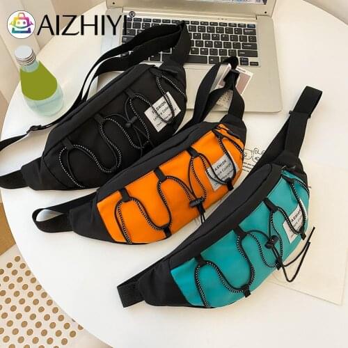 Fashion Women Street Hit Color Oxford Cloth Crossbody Messenger Bag Casual Ladies Large Capacity Handbags Sports Waist Packs