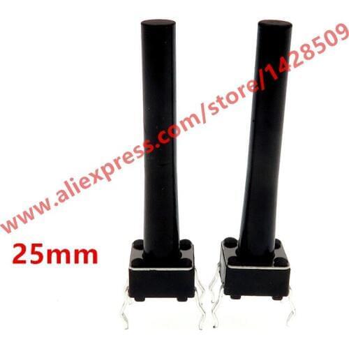 200pcs/lot Tactile Switch Push Button Tactile Pushbutton 4pin DIP 6*6*25mm for LCD Screen Monitor Tact Switches