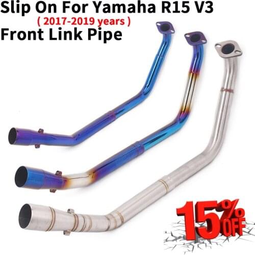 Slip On For Yamaha R15 V3 2017 2018 2019 Motorcycle Exhaust Muffler Modified Front Middle Link Pipe 51mm Connection
