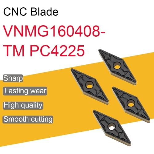 High Quality 10PCS Carbide Inserts VNMG160408-TM PC4225 VNMG 160408 Blade Lathe Cutter Machine External Turning Tool