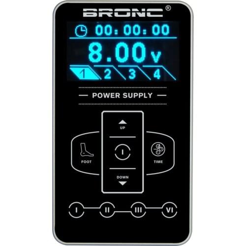 New BRONC 3A HUMMINGBIRD BIGWASP Touch Screen Quality Digital LCD Makeup Dual Tattoo Power supply Free Shipping