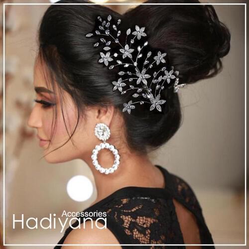 Hadiyana Fashion Bride Comb Women Flower Jewelry Hair Clip Handmade Accessories Wedding Elegant Headpieces With Zircon BC4735