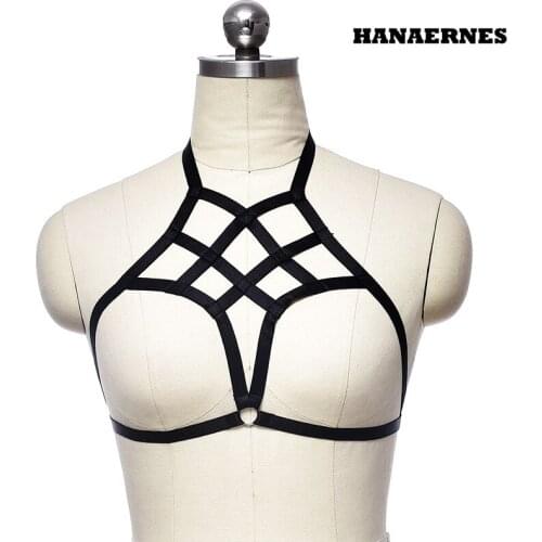 Women Belt Gothic Crop Tops Cage Bralette Punk Harness Lingerie Erotic Sexy Goth Cage Waist Suspender Garter Belt Fetish
