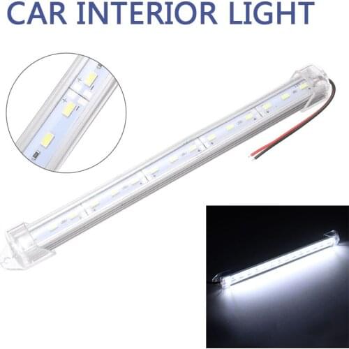 1pc 12V 15LED Car Interior Light Strip Bar Lamp Van Bus Caravan LED Strip Light Auto Cabinet Interior Strip Bar Lights