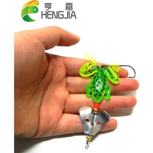 1pc 6.2g 8cm soft frog fishing lures spinner spoon pike catfish fishing baits wobbler artificial solmon pesca fishing tackles