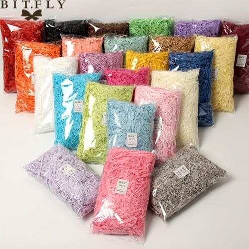 100g/lot Raffia Paper Cut Paper Shred Filler for DIY Gift Box Wrapping & Basket Filling Material Wedding Marriage Home Decor Dec