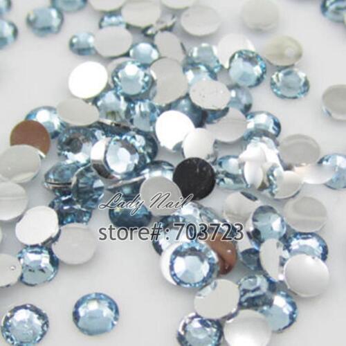 1000PCS ss30 6mm 3D Nail Art Gems Beads Nail Tools Decorations Glitter Rhinestones For Nail Jewelry Tips Light Blue N12