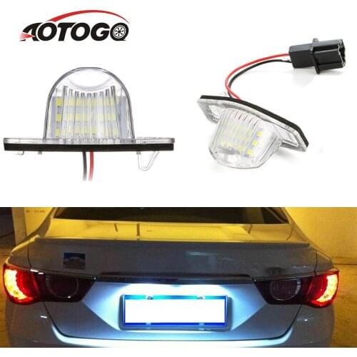 2 Pcs 18 LED Lamp Number License Plate Light for Honda Fit Jazz Odyssey Stream Insight CRV FRV HR-V Crosstour 5D DXY Lamp White