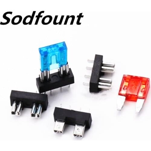 20pcs 30A 125V DC PCB Automotive fuse insert seat Small fuse chip board socket