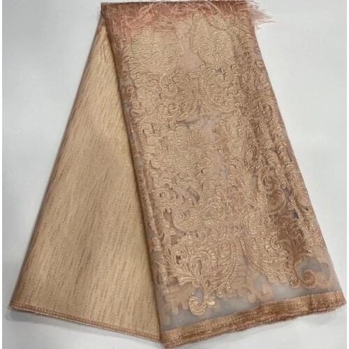 5yards/pc) high quality African French net lace wonderful jacquard weave tulle lace fabric for graceful party dress FZZ950