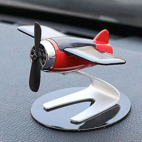 Car Interior Accessories Airplane Model Decor Auto Dashboard Aromatherapy Decoration Solar Energy Rotate Aircraft Car Styling