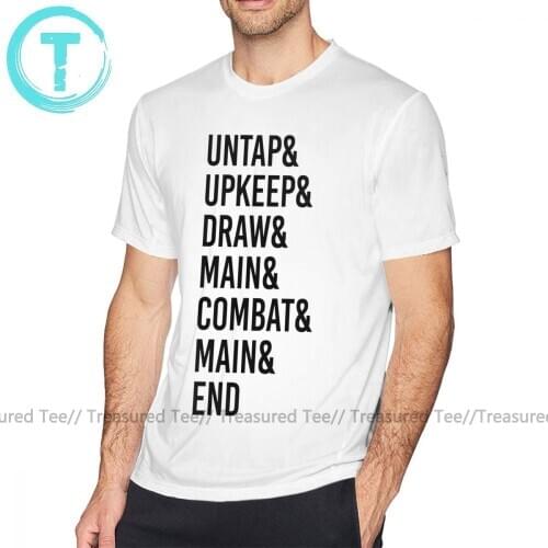 Combat T Shirt Magic MTG Game Phases T-Shirt Classic 100 Cotton Tee Shirt Printed Male Short-Sleeve Cute 5x Tshirt