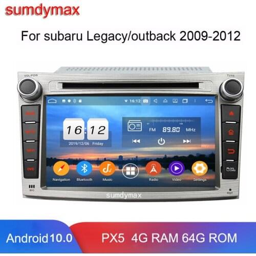 Octa core 4+128G Android 10 car dvd multimedia player for subaru Legacy outback 2009-2012 car radio stereo gps navigation DSP