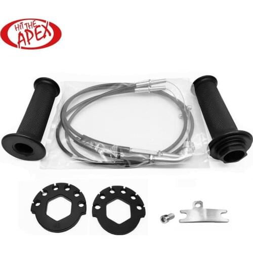 Quick Action Throttle Complete with Cables Kit For Kawasaki Ninja ZX6R 2009 2010 2011 2012 2013 2014 Push Pull Throttle Assembly