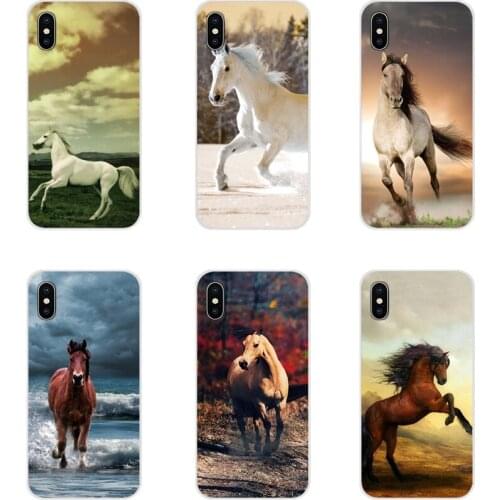 Accessories Phone Cases Covers For Apple iPhone X XR XS 11Pro MAX 4S 5S 5C SE 6S 7 8 Plus ipod touch 5 6 Running Horse