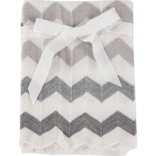 Baby Knitted Blanket Soft Toddler Nursery Crib Blankets Receiving Swaddle Blanket Stroller Cover for Girls Boys