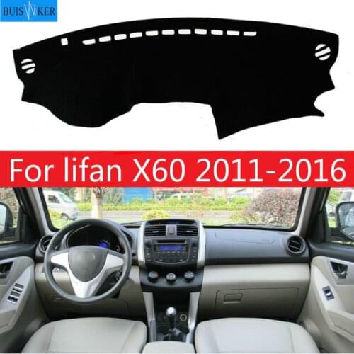 For lifan X60 2011 2012 2013 2014-2016 Dashboard Cover Sun Shade Non-slip Dash Mat Pad Carpet Car Stickers Interior Accessories