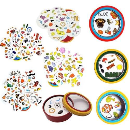 2019 spot symbol cards game 80mm English version education toys with metal box for family activities party enjoy it board game