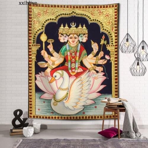 Indian God Religion Lord Ganesha Custom HD Tapestry For Carpet Travel Mattress Wall Carpets Art Home Decor 100x150cm,130x150cm