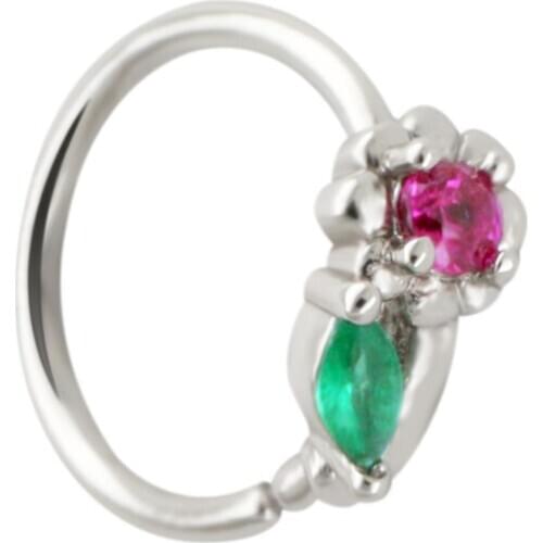 JHJT Hypoallergenic Women Man 20G Nose Ring Stainless Steel Fake Piercing Body Jewelry Helix Cartilage Tragus Earring