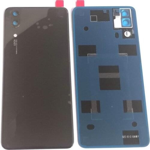 For huawei p20 Battery cover back rear door housing For p20 EML-L29 back frame glass spare parts with camera lens