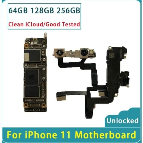 Good Tested For iPhone 11 Motherboard With Face ID,100% Original Mainboard For iPhone 11 Logic Board Update latest system