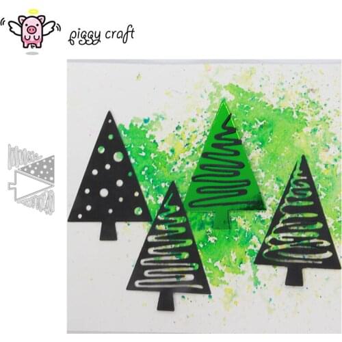 Piggy Craft metal cutting dies cut die mold Christmas tree Scrapbook paper craft knife mould blade punch stencils dies