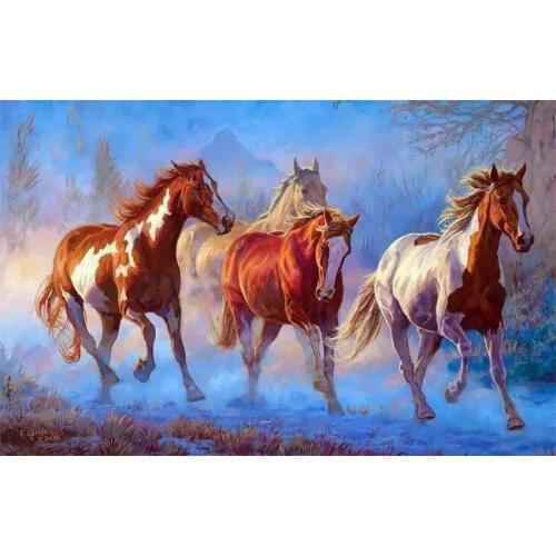 DIY Digital Painting By Numbers Package The Horse pentium oil painting mural Kits Coloring Wall Art Picture Gift frameless