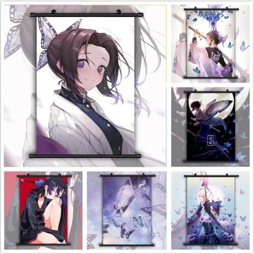 Canvas Wall Art Modern Prints Painting Plastic Anime Hanging Scrolls Posters Kimetsu No Yaiba Demon Living Room Modular Pictures