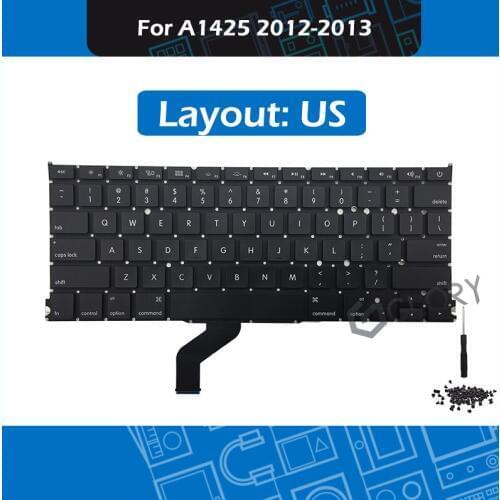 New A1425 US Standard Keyboard for Macbook Pro Retina 13" A1425 Keyboard Replacement 2012 2013 MD212 ME662