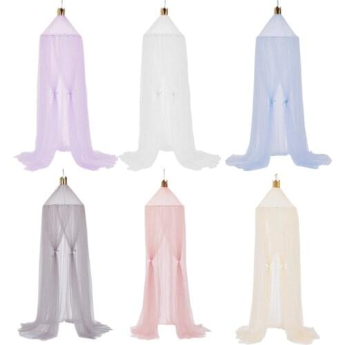 Hanging Kids Baby Bedding Dome Bed Canopy Cotton Net Bedcover Curtain For Baby Kids Reading Playing Home Decor