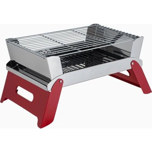 Mini folding barbecue grill outdoor camping portable charcoal barbecue stove household table BBQ heating stove 181